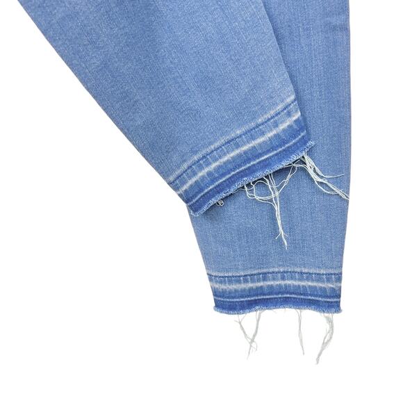 Mossimo High Rise Jegging Crop Jeans 6/28R Shark Bite Hem Light Wash - Picture 5 of 7